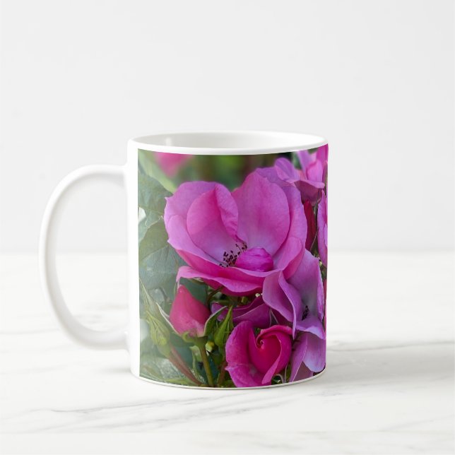 Lavender Pink Rose Coffee Mug (Left)