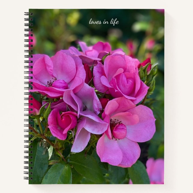 Lavender Pink Rose Hardcover Notebook (Front)