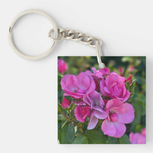 lavender Pink Rose Key Ring