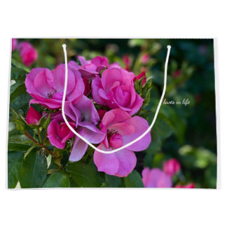 Lavender Pink Rose Large Gift Bag