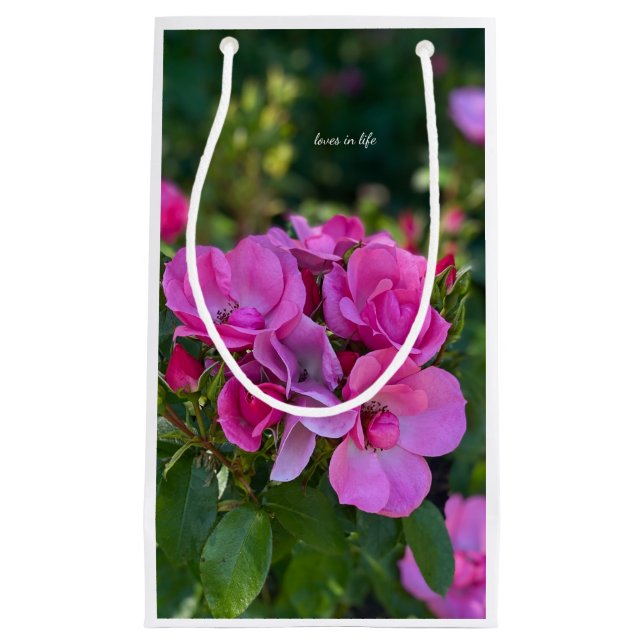 Lavender Pink Rose Small Gift Bag (Front)
