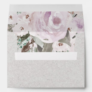 Lavender Pink Sage Green Floral Envelopes