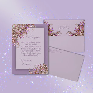Lavender Pink Spring Lilacs Birthday Card