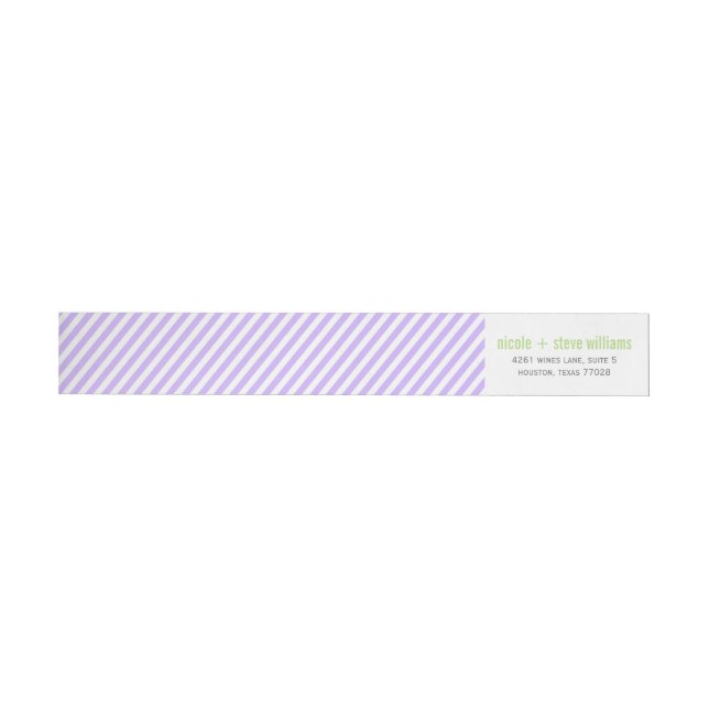 Lavender Pinstripes Wrap Around Label (Individual)