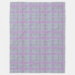 Lavender Plaid Cabin Harmony  Fleece Blanket