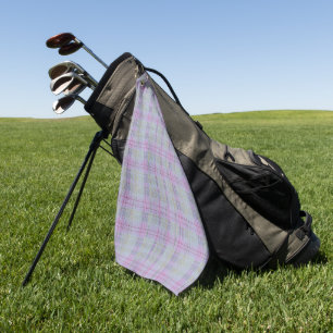 Lavender Plaid Harmony Golf Towel