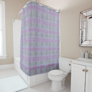 Lavender Plaid Harmony Shower Curtain