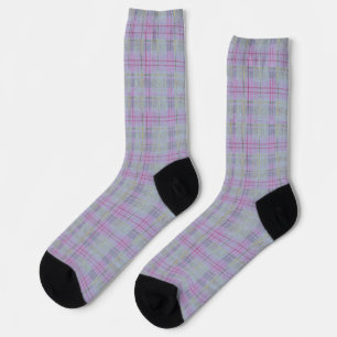 Lavender Plaid Harmony  Socks