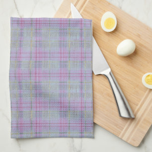 Lavender Plaid Harmony  Tea Towel
