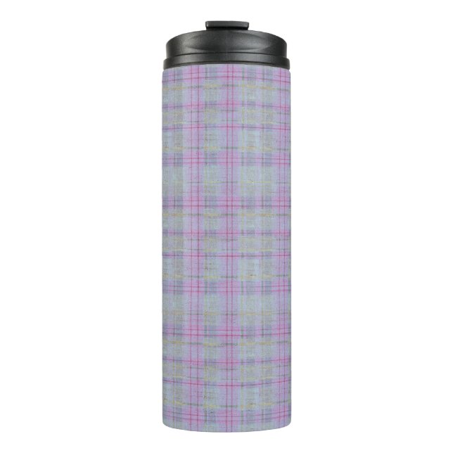 Lavender Plaid Harmony  Thermal Tumbler (Front)