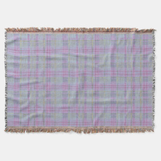 Lavender Plaid Harmony  Throw Blanket