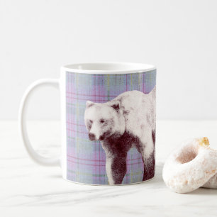 Lavender Plaid Momma Bear Coffee Mug