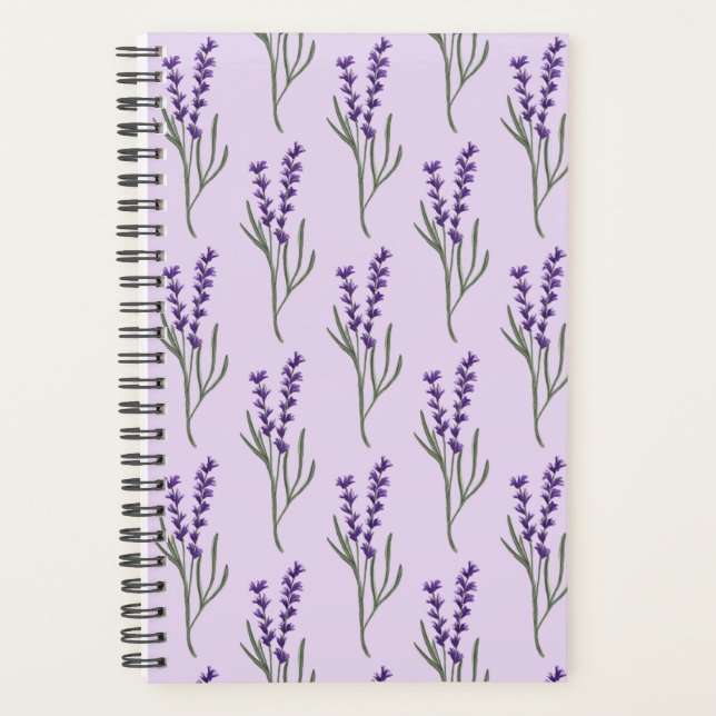 Lavender Planner - Purple Pattern (Front)