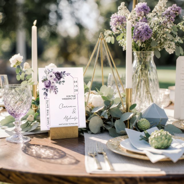 Lavender, Plum, Purple Arch Save the Date | Invitation (Creator Uploaded)