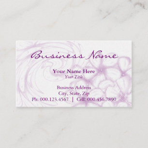 lavender plumeria ~ bc business card