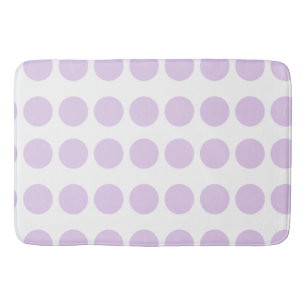 Lavender Polka Dots Design Bath Mat