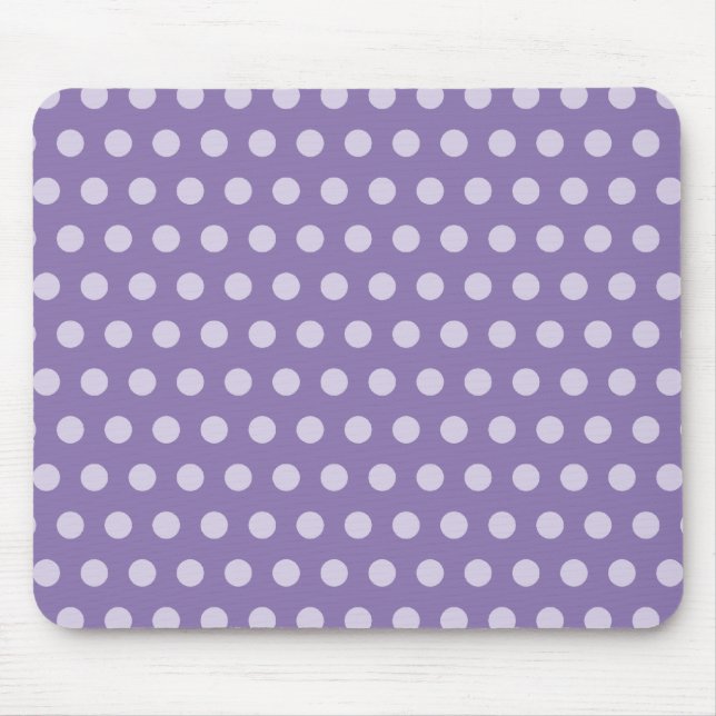 Lavender Polka Dots Mouse Pad (Front)