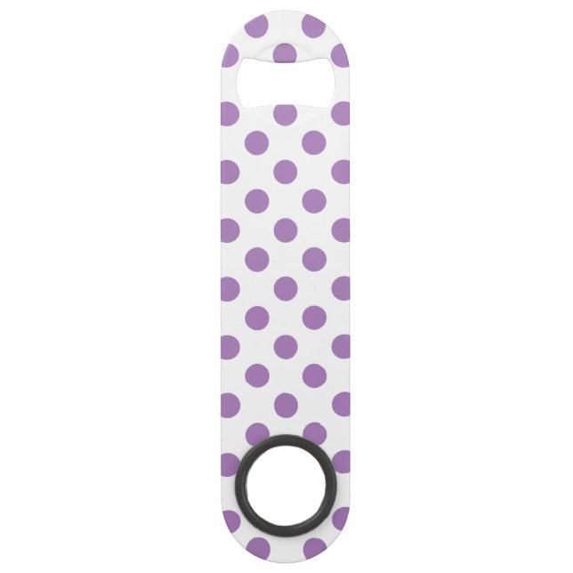 Lavender polka dots on white (Front)