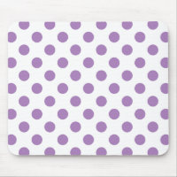Lavender polka dots on white