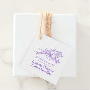 Lavender potpourri product barcode and QR code Favour Tags
