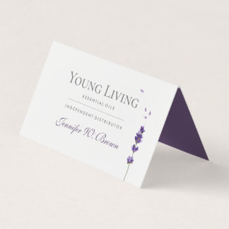 Lavender Print Floral Essential Oils Business Card