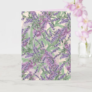 Lavender Profusion Dusty Lavender Rustic Floral Card