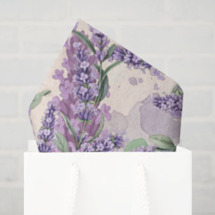 Lavender Profusion Dusty Lavender Rustic Floral Tissue Paper