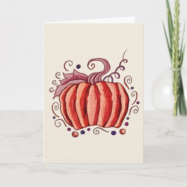 Lavender Pumpkin greeting card (Front)