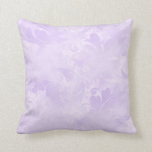 Lavender Purple Abstract Feather Pattern Cushion