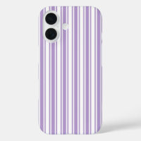 Lavender purple and white candy stripes Case-Mate