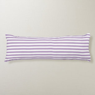 Lavender Purple and White Stripes Body Cushion