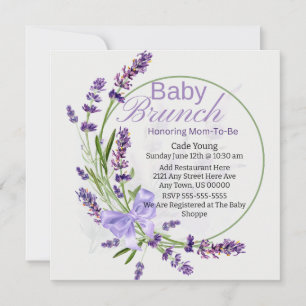 Lavender/Purple Baby Shower/Baby Brunch Invitation