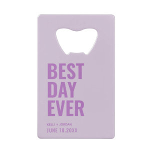 Lavender Purple Best Day Ever Wedding Favour
