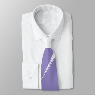 Lavender Purple Brush Modern White Background Tie