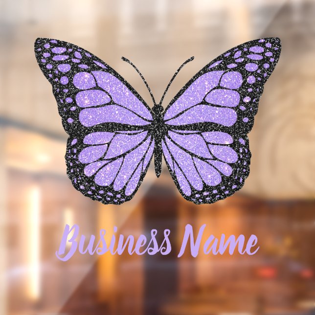 lavender purple butterfly logo window cling (Sheet 2)