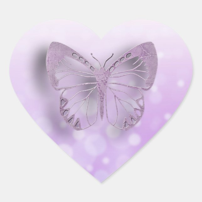 Lavender Purple Butterfly Stickers (Front)