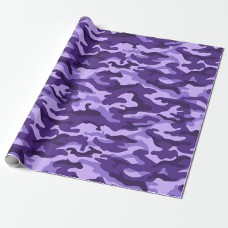 Lavender Purple Camouflage Style Wrapping Paper