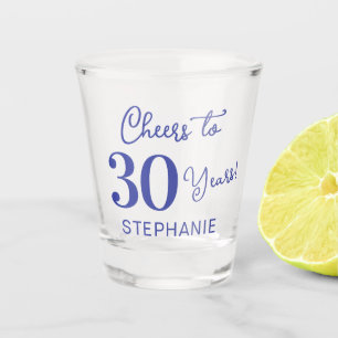 Lavender Purple Cheers to 30 Years 30th Birthday Shot Glass