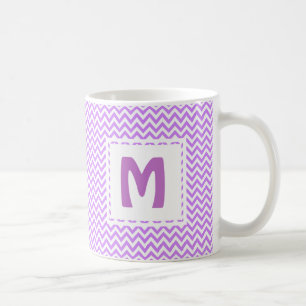 Lavender Purple Chevron Favourite Mug Monogrammed