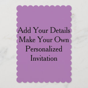 Lavender Purple Create Your Own Blank Invites