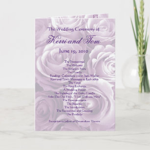 LAVENDER PURPLE Customised Wedding Program