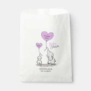 Lavender Purple Elephant Baby Shower Gift Favour Bag