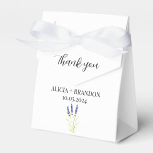 Lavender Purple Floral Elegant Modern Wedding Favour Box
