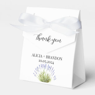 Lavender Purple Floral Elegant Modern Wedding Favour Box