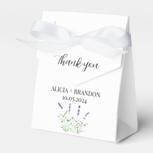 Lavender Purple Floral Elegant Modern Wedding Favour Box