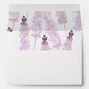 Lavender Purple Floral Envelope