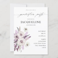 Lavender Purple Floral Graduation Party