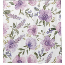 Lavender Purple Floral Watercolor Botanical