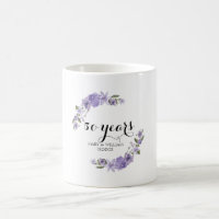 Lavender purple florals 50th wedding anniversary