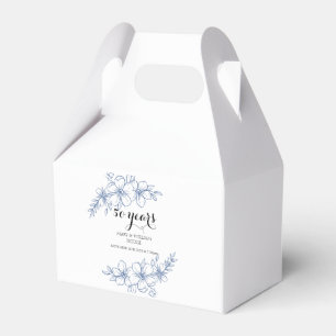 Lavender purple florals 50th wedding anniversary favour box